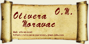 Olivera Moravac vizit kartica